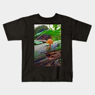 Tiny Orange Mushroom Kids T-Shirt